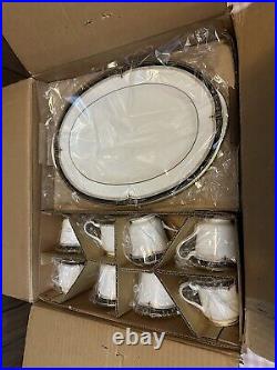 Noritake GOLD & SABLE 9758 Bone China Dinner -45 Piece Set. NEW OPEN BOX