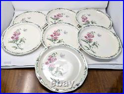 Noritake Gala Cuisine Conservatory 7915 Floral 10 3/4 Dinner Plates Set of 7