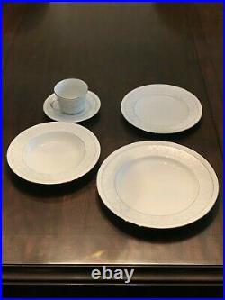 Noritake Glenrose Platinum Fine China 5pc place setting