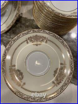 Noritake Gold Encrusted Japan 5481 Bancroft China Full Dinning Set 86 Pieces