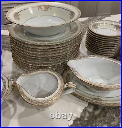 Noritake Gold Encrusted Japan 5481 Bancroft China Full Dinning Set 86 Pieces