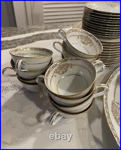 Noritake Gold Encrusted Japan 5481 Bancroft China Full Dinning Set 86 Pieces