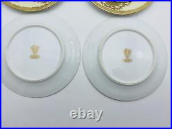 Noritake Gold Queen 7293 Round Bread Soup Bowl Plate Cream Gold Encrust Set of 6