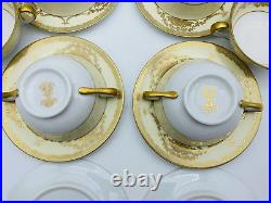 Noritake Gold Queen 7293 Round Bread Soup Bowl Plate Cream Gold Encrust Set of 6