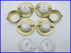 Noritake Gold Queen 7293 Round Bread Soup Bowl Plate Cream Gold Encrust Set of 6