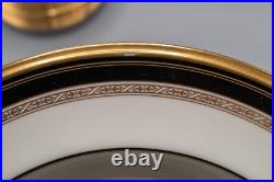 Noritake Gold and Sable Rimmed Soup Bowl Plates 8 1/2 Set of 12