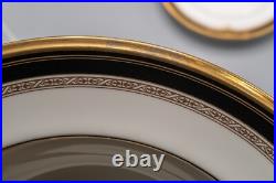 Noritake Gold and Sable Rimmed Soup Bowl Plates 8 1/2 Set of 12