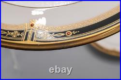 Noritake Gold and Sable Rimmed Soup Bowl Plates 8 1/2 Set of 12