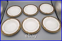 Noritake Gold and Sable Rimmed Soup Bowl Plates 8 1/2 Set of 12