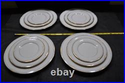 Noritake Golden Cove China Plates, 3 Piece Service for 4, Pattern 7719, Vintage