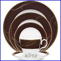 Noritake Golden Wave Chocolate 60Pc China Set, Service for 12