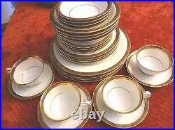 Noritake Goldkin China, 28 Piece Set, Plates, Bowls, Cups Saucers