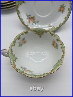 Noritake Hand Painted China Tea Cup Japan Set Of 11