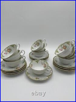 Noritake Hand Painted China Tea Cup Japan Set Of 11