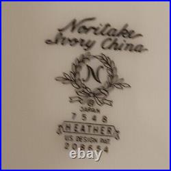 Noritake Heather China 38 Pc Stunning Dining Porcelain Set For 7 Platinum Rims +