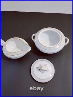 Noritake Holbrook U. S. Design Pat. Pend. 12 Seven Place Setgs + Serving Pcs. (90)