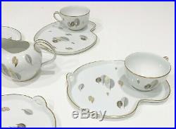 Noritake Hollis 5456 Tea set 5 Setting Creamer Teacups Snack Plates 11 Piece 50s