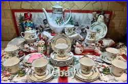 Noritake Holly 2228 Coffee Pot & Service For 8 withDessert Plates / 31 Piece Set