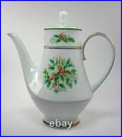 Noritake Holly 2228 Coffee Pot & Service For 8 withDessert Plates / 31 Piece Set