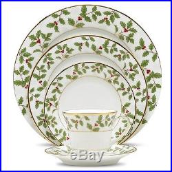 Noritake Holly & Berry Gold 20Pc China Set, Service for 4