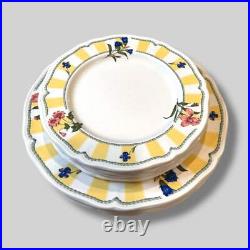 Noritake HomeCraft Summer Estate Floral & Stripe 12-Piece Dinnerware Set Gen