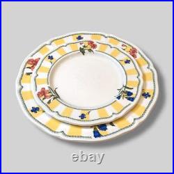 Noritake HomeCraft Summer Estate Floral & Stripe 12-Piece Dinnerware Set Gen