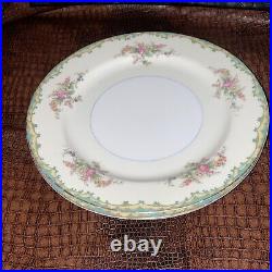 Noritake INGRAM 29 Piece Pink Rose Sprays Green Turquoise Fine China Japan VTG