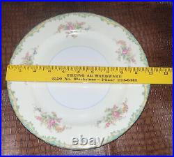 Noritake INGRAM 29 Piece Pink Rose Sprays Green Turquoise Fine China Japan VTG