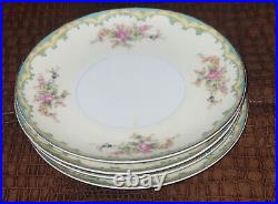 Noritake INGRAM 29 Piece Pink Rose Sprays Green Turquoise Fine China Japan VTG