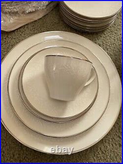 Noritake Ivory 7541 Lorelei Five Piece Place Setting For 8 Plus Creamer & Sugar