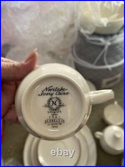 Noritake Ivory 7541 Lorelei Five Piece Place Setting For 8 Plus Creamer & Sugar