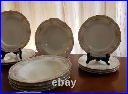 Noritake Ivory China 7293 Rothschild Dinner set 27 PCS Soup Bowls 4 Tea Cups