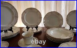 Noritake Ivory China 7293 Rothschild Dinner set 27 PCS Soup Bowls 4 Tea Cups