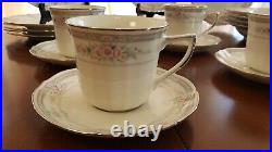 Noritake Ivory China 7293 Rothschild Dinner set 27 PCS Soup Bowls 4 Tea Cups