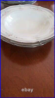 Noritake Ivory China 7293 Rothschild Dinner set 27 PCS Soup Bowls 4 Tea Cups