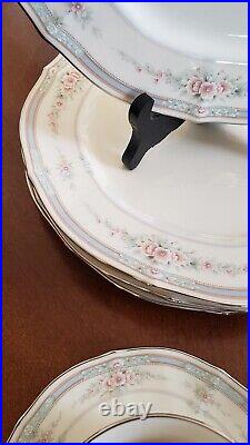 Noritake Ivory China 7293 Rothschild Dinner set 27 PCS Soup Bowls 4 Tea Cups