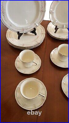 Noritake Ivory China 7293 Rothschild Dinner set 27 PCS Soup Bowls 4 Tea Cups