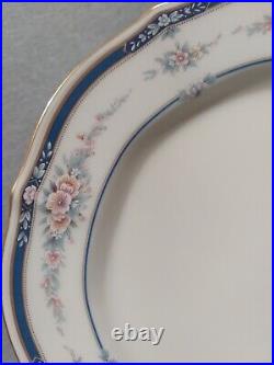 Noritake Ivory China Blue AUBURNDALE Set of 8 2Dinner 2Salad 2Bread 2Saucers