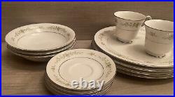 Noritake Ivory China Christina Pattern # 7056 Set Of 24 Pcs