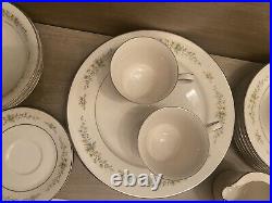 Noritake Ivory China Christina Pattern # 7056 Set Of 24 Pcs