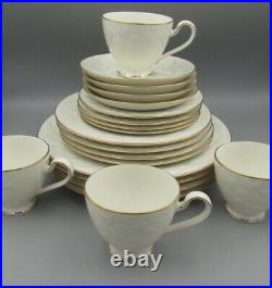 Noritake Ivory China HALLS OF IVY Gold Service for Four 20 Piece Set