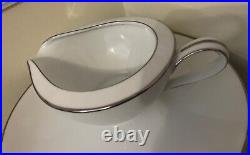 Noritake Ivory China Montblanc-62 Pc. 12set Platinum Edge! Beautiful