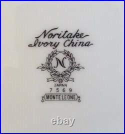 Noritake Ivory China Monteleone 7569 Set Of 6 10 5/8 Dinner Plates Exc