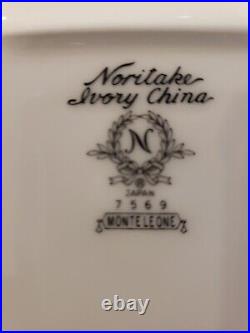 Noritake Ivory China Monteleone Blue Green 31 Pieces Dinner Set 6 Settings