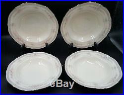 Noritake Ivory China ROTHSCHILD Rimmed Soup Bowls Set of 4