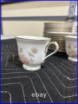 Noritake Ivory China Set 7261 Cervantes Cups, Plates And Bowls 61 Pieces