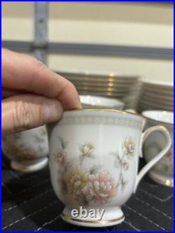 Noritake Ivory China Set 7261 Cervantes Cups, Plates And Bowls 61 Pieces