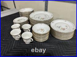 Noritake Ivory China Set 7261 Cervantes Cups, Plates And Bowls 61 Pieces