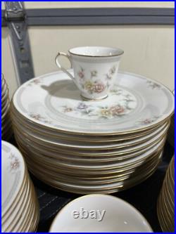Noritake Ivory China Set 7261 Cervantes Cups, Plates And Bowls 61 Pieces