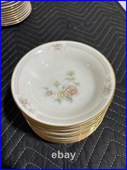 Noritake Ivory China Set 7261 Cervantes Cups, Plates And Bowls 61 Pieces